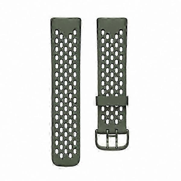 Fitbit Charge 5 silikon erstatningsrem med hulldesign[HK] Pine Needle Green