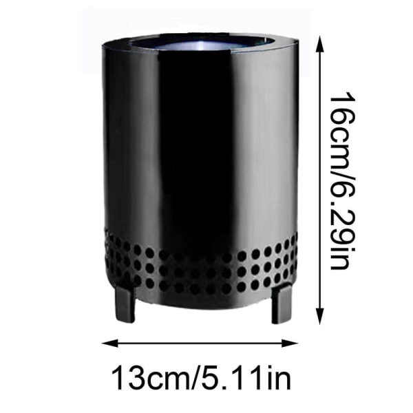 Bimirth Solo Stove Mesa bordplate i rustfritt stål med stativ | Lite bål for utendørs bruk med lite røyk for by og forsteder | Fyres med pellets eller ved [HK] silver