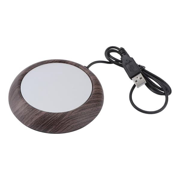 USB Koppvarmer for oppvarming Kaffekoppvarmer Dyp trefinish [HK]