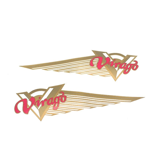 Motorcykel Emblem Badge Mærkat Brændstof Gastank Mærkater Logo \"virago\" Klistermærke Til Yamaha Virago Xv125 Xv250 Xv400 Xv535 Xv700[HK] Gold