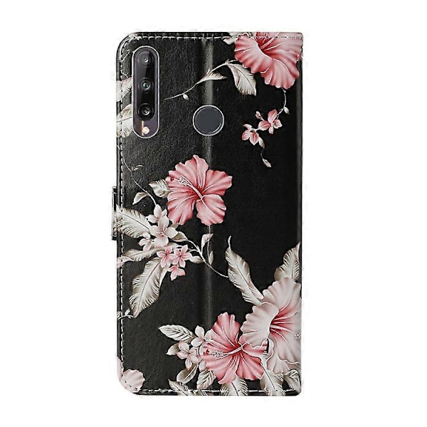 Färgat marmormönster horisontellt flip PU läder telefonfodral för Huawei Y6p [HK] Azalea