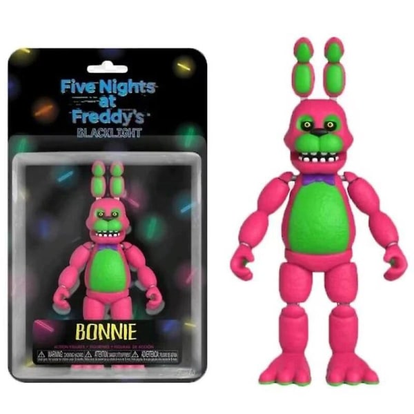 14cm Fnaf Figurer Mardröm Freddy Bonnie Foxy Chica Actionfigur Pvc Samling Rörlig Blacklight Freddy Frostbe Modell Leksaker[HK] BL Bonnie 15cm