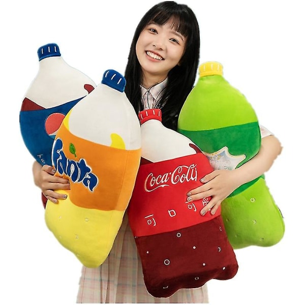 55 cm simuloitu hiilihapotettu juoma pehmotyyny Funny Sprite Coke Cola Fanta sooda Pehmeä täytetty sarjakuva nuken selkätyyny Paras lahja[HK] fanta