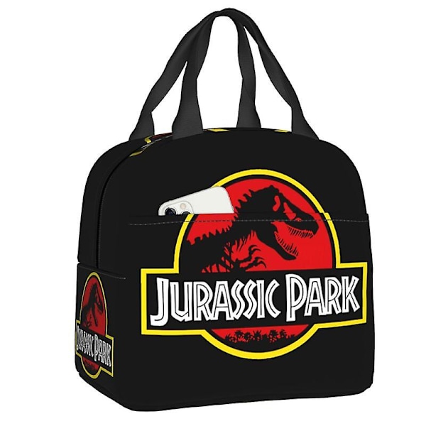 Jurassic Park Lunsjboks for Kvinner Dinosaur World Termisk Kjøleboks Mat Isolerte Lunsjposer Barn Skolebarn Piknik Bæreposer[HK] 14 22x20x13cm