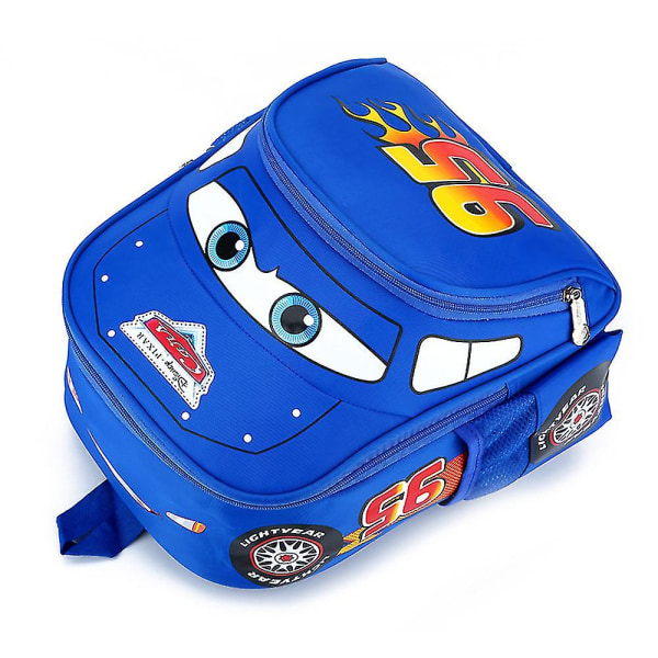 Lightning McQueen The Cars Print Børns Drenge Tegneserie Rygsække Skole Taske[HK] Blue