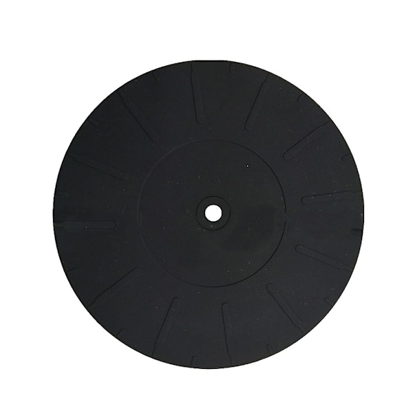 170 mm silikone pladespiller slipmåtte fonograf til LP vinylplader antistatisk måtte [HK] Black