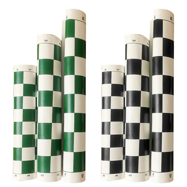 Läder schackbräde rullas upp turnering schackmatta halkfri mjuk schackbräde[HK] Green White Medium