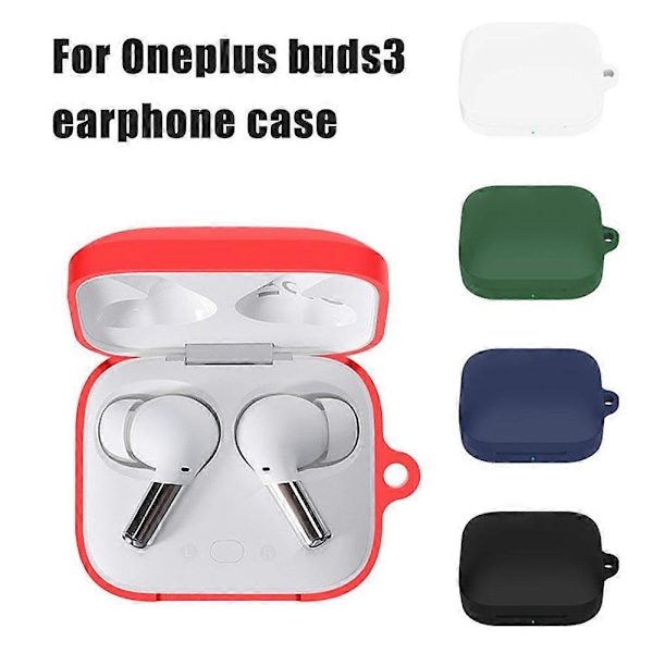 Silikone Beskyttelsesetui med Spænde til Oneplus Buds 3 Bluetooth Øretelefoner[HK] Black
