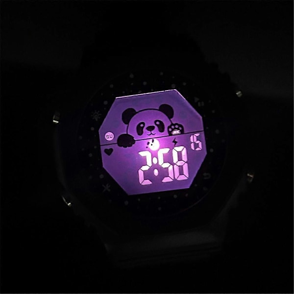 Nyt Studenterur Panda Version Simpelt Par Elektronisk Ur [HK] white