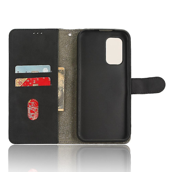 För Nokia XR21 Anti-fall PU Läder Plånboksfodral Hudvänligt Telefonskal med Ställ [HK] Black
