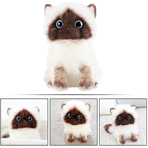 Ragdoll Katt Plyschdocka - 20cm Fylld Djur Katt Plyschdjur Heminredning Ornament För Barn Flickor Pojkar Presenter [HK]