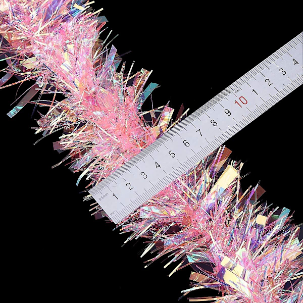 Heytea Pink Glitter Guirlande til Juletræspynt Bryllup Fødselsdagsfestartikler 5,2 meter [HK]