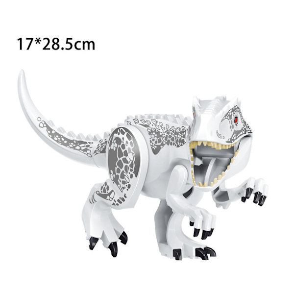 Dinosaurfigurer, Indominus T Rex Klodser, Stor Dinosaur Klodse, Børnefødselsdag [HK] white Tyrannosaurus rex