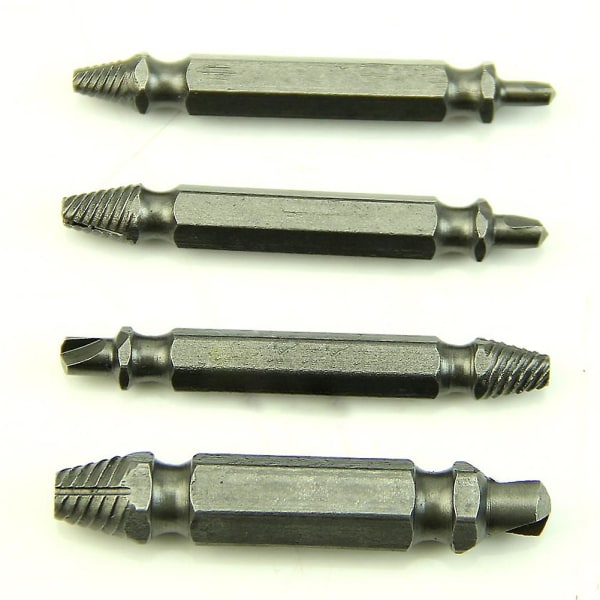 4x Screw Extractor Drill Bits Guide Set Broken Bolt Remover Easy Out #1 #2 #3 #4([HK])