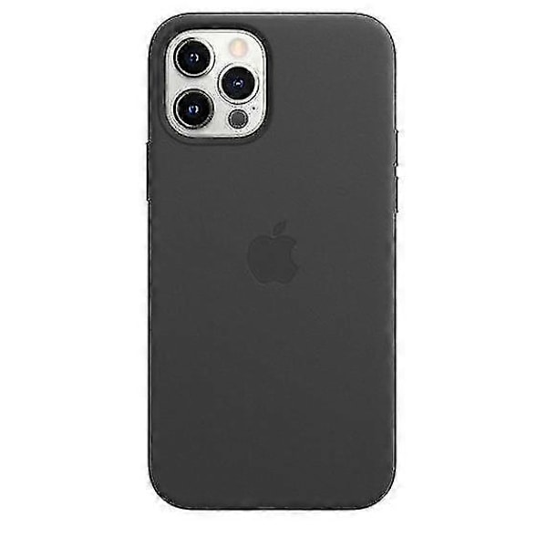 Læder Telefon Cover Til Iphone 12/12 Pro Læder Cover Med Magsafe[HK] Black
