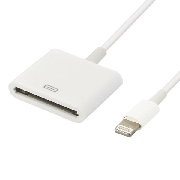 Adapterkabel för belysning till 30-stifts laddning & synkronisering Vit Iphone[HK]