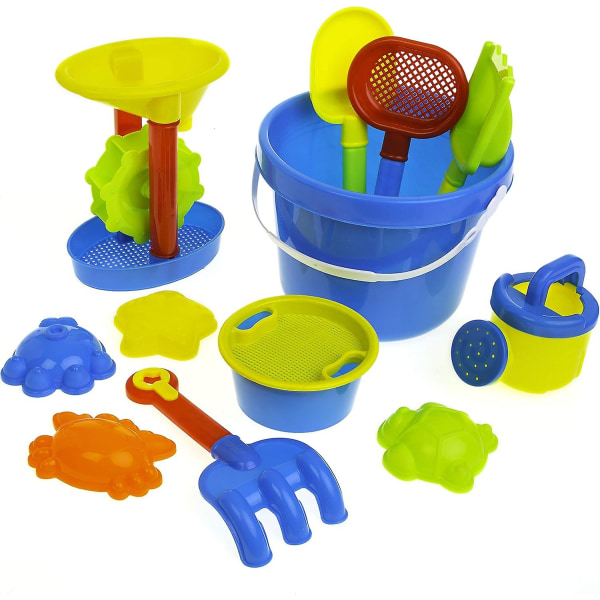 Udendørs vand- og sandlegetøj til børn - 13 stk. sæt - Sæt inkluderer: spand, vandkande, skål, vandhjul og mere[HK]