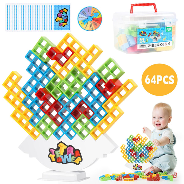 Søde balanceklodser med farverige dele Innovativt puslespil tidligt pædagogisk legetøj til børns fødselsdag[HK]