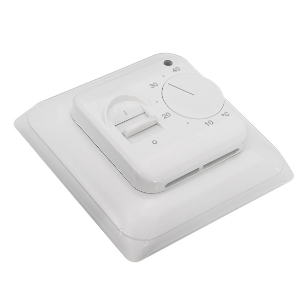 HKK Hvid 230v 16a Mekanisk Gulvvarmetermostat Temperaturkontrolkontakt Med Gulvsensor