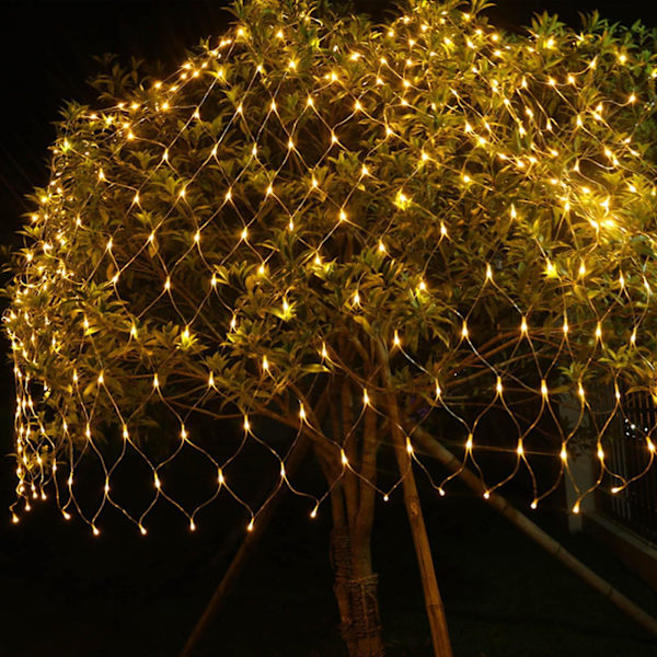 1,5m*1,5m LED-valosarjan koristeverkon häihin ja puutarhan koristeluun [hk] Yellow