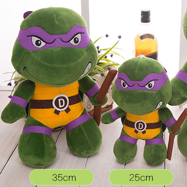 Teenage Mutant Ninja Turtles Plysch Tmnt Leonardo Plushie Söta Sköldpadds Plushies Dockor För Barn[HhkK] Blue 35cm