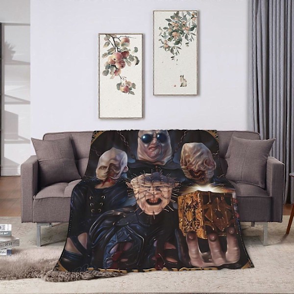 Hellraiser 50&quot;x40&quot; Flanel Tæppe Blødt Varmt Voksen- og Børnetæppe Til Seng Sofa Hele Sæsonen-KDE45803[HK] 76x102cm 40x30in