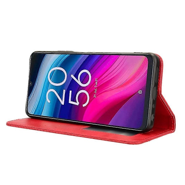 Til TCL 505 T509K T5094 Etui Retro Læder Magnetisk Lukning Flip Telefon Cover[HK] Style B Multicolor
