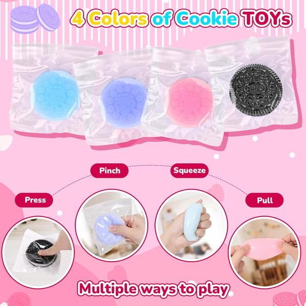 Oreo Stressavlastande Squishy Leksak 4 Delar Kexsimulator[HK]