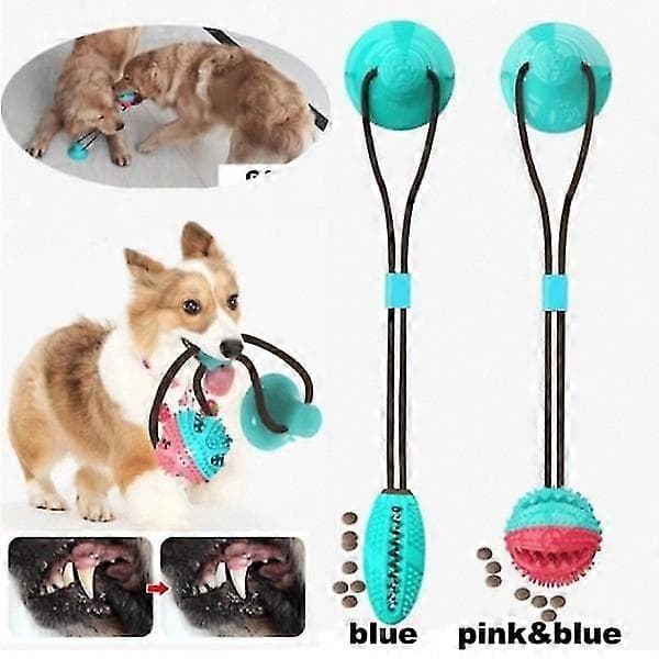 Multifunktionell säker elastisk tandrengöringsboll för hundar och katter [HK] Blue Blue Model