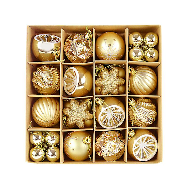 Kula Ornament Stor Julgran Hängande Smycken Snöflinga Glad Dekoration För Hem 2024 Nyårsfest Present[HK] 21pcs-pink as picture