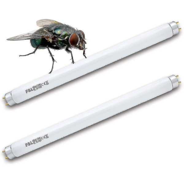 Fsl T8 F10w Bl erstatningspære til myggedræberlampe, 34,5 cm Uv-rør til 20w myggemorder/insektdræber (2 stk) [gratis forsendelse][HkkK]