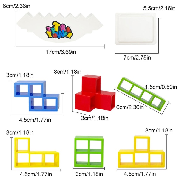 48x Barn Voksne Brettspill Tetra Tower Balance Stabling Leker Byggeklosser[HK]
