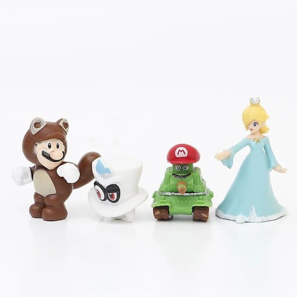 12 st/24 st/48 st Super Mario Bros Actionfigurer Kawaii Bowser Animefigur med Förvaringsväska för Barnleksaker Presenter[HK] 48pcs with bag