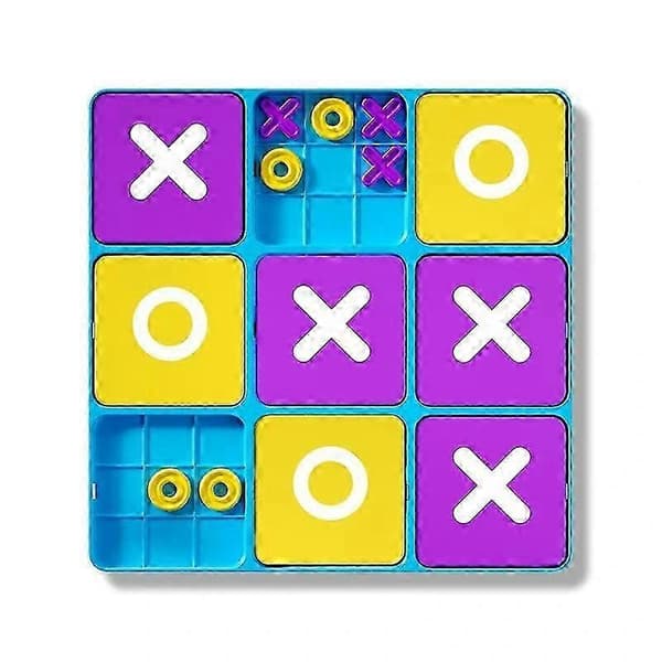 Ultimate Tic-Tac-Toe - lautapeli perhepelailuun, mieltä haastava ristikkopeli lapsille ja aikuisille [HK] Light Grey