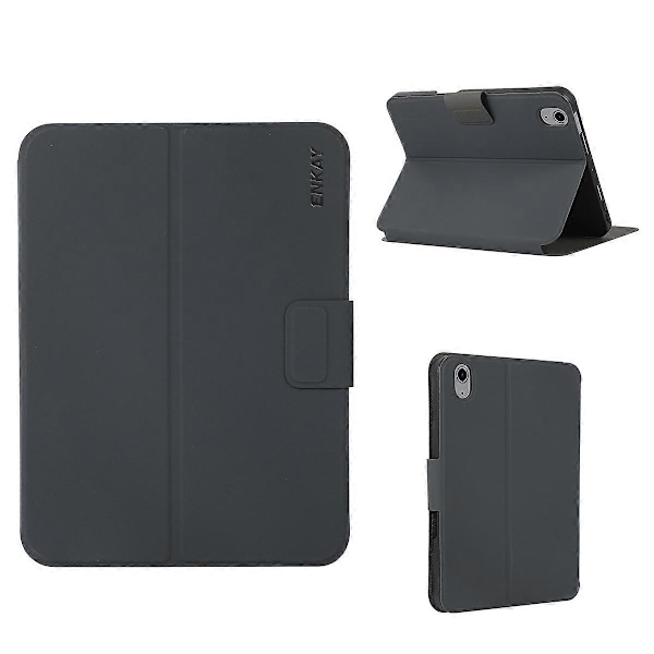 ENKAY PU Læder Smart Case til iPad 10. generation 10.9 2022[HK] Black