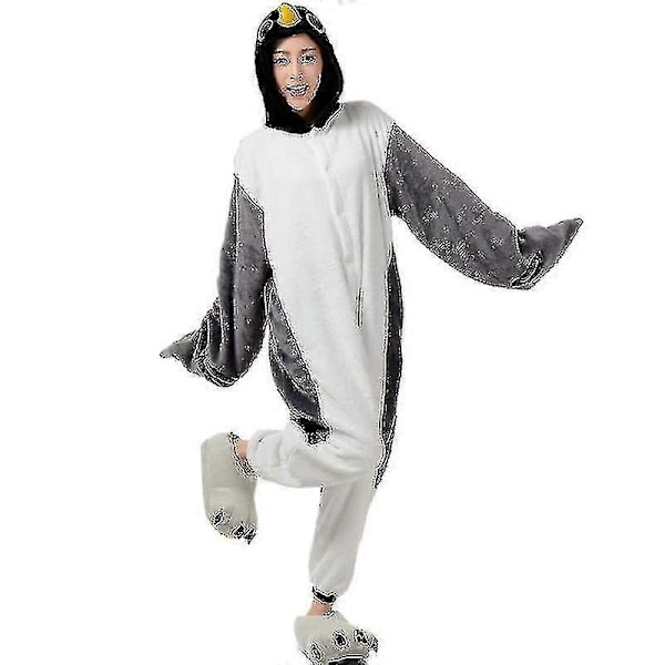 Dam Pingvin Onesie Djurpyjamas Pingvindräkt För Halloween Cosplay[HK] M