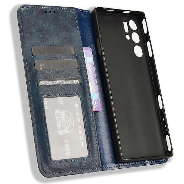 Til ZTE nubia Red Magic 9 Pro 5G/9 Pro+ 5G Læder Etui Magnetisk Flip Wallet Cover[HK] Blue