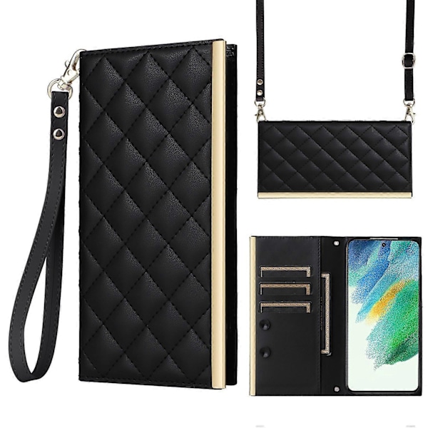 Samsung Galaxy S21 FE 5G Nahkakotelo Imu Kupilla 3 Korttipaikkaa Puhelinkuori [HK] Style B Multicolor