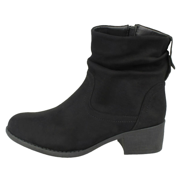Dame Rouched Ankelstøvler F50860[HK] UK 3 Black