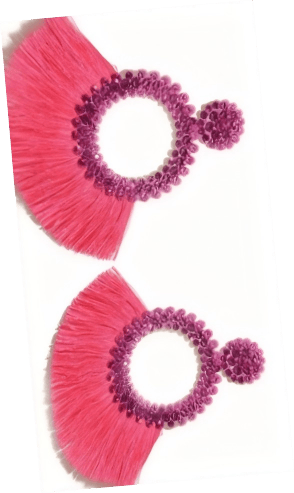 Boho Chic Röda Droppörhängen för Kvinnor Handgjorda Statement Smycken[HK] Rose-Red