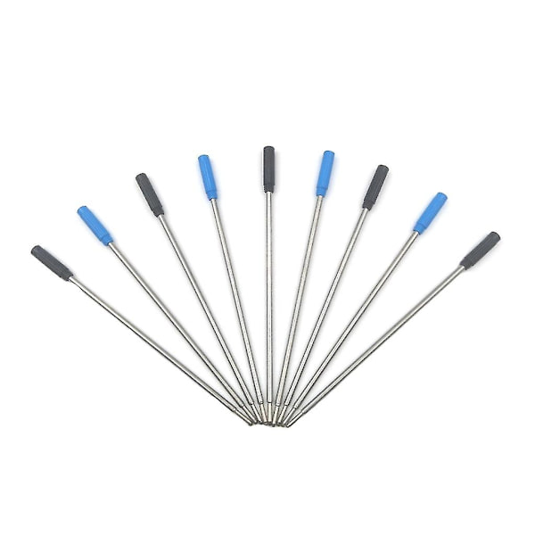 10 stk. udskiftning kuglepenne refiller - Blå Sort (115mm)[HK] Black
