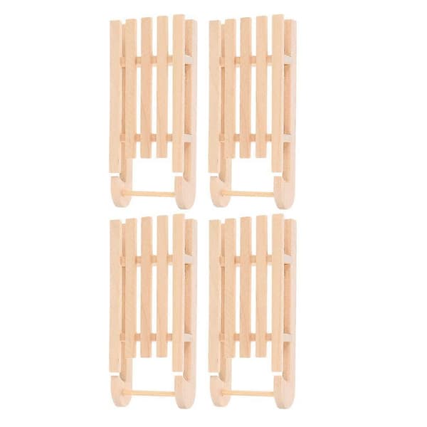 Træs Kane Ornament til Jule Scene Layout DIY 4 stk.[HK]