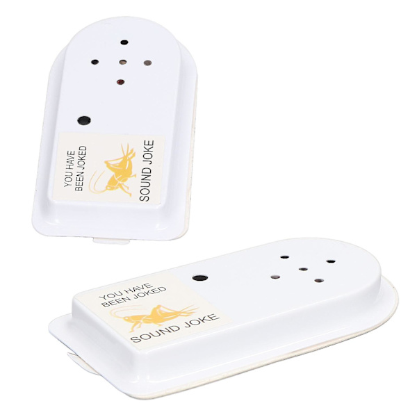 Crickets Sound Toy Auto Turn Off Back Adhesive Sticker Annoying Noise Maker Prank Toy White[HK]