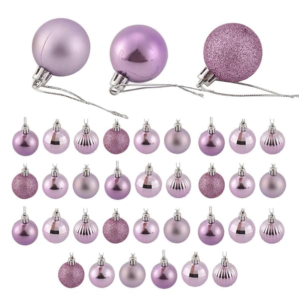 Julekuler Knusesikker Julepynt Sett Julekuler Dekor [HK] Purple