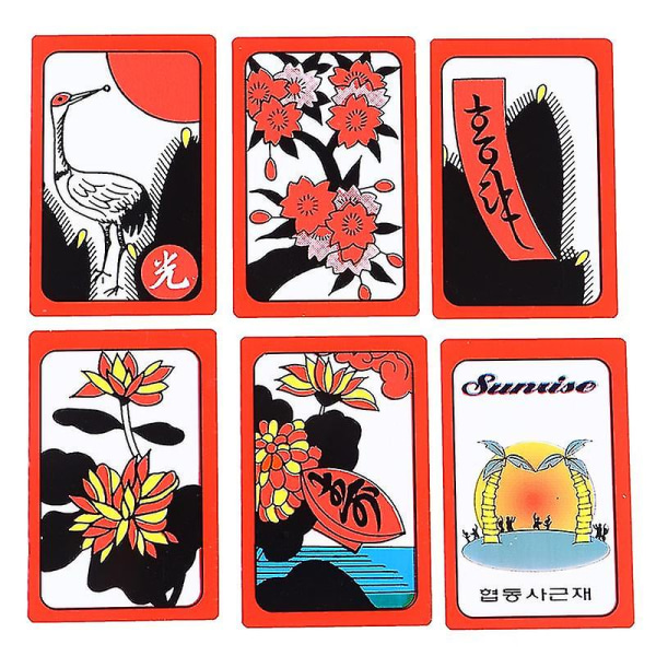 Koreanska japanska Pvc vattentäta Mahjong Gostop Go Stop brädspel kort Populärt familjespel Go-stop Hanafuda kort Shry Hk[HK]