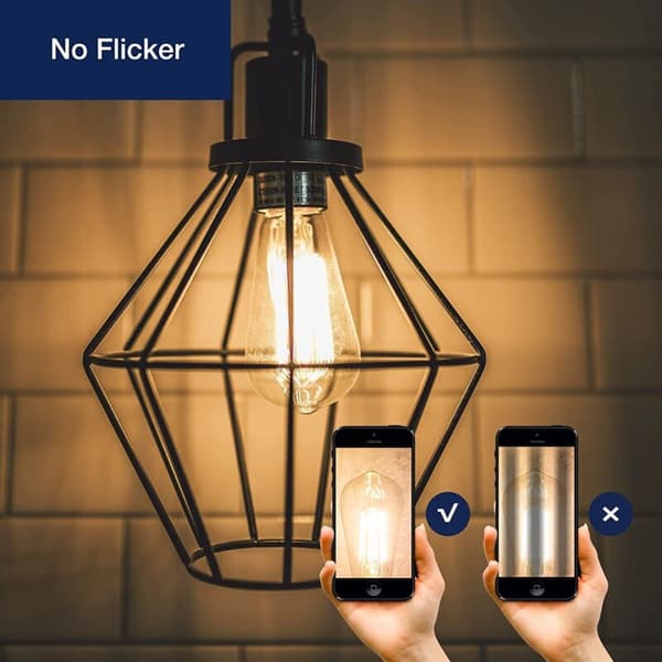 E27 ST64 4W LED-glödlampa, varmvit 3000K, retrostil, ej dimbar, 6-pack[HK]