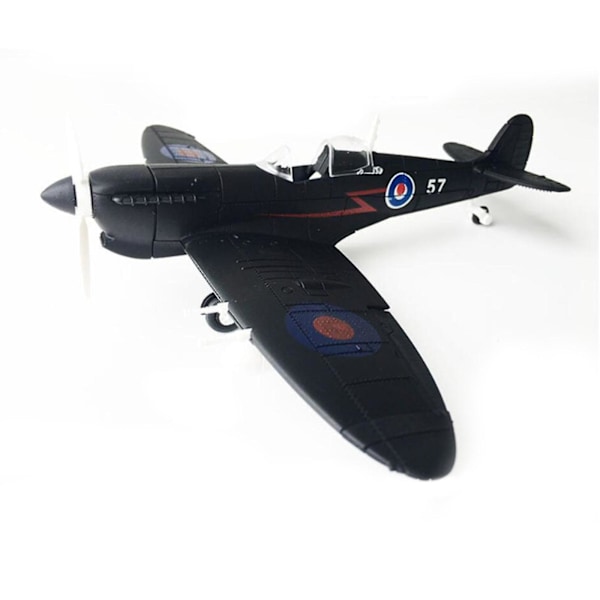 1:48 Skala Britisk Jagerfly Byggesæt Pædagogisk Ornament Flymodel sølv[HK] black finished 18cmx20cm