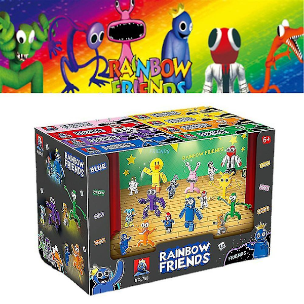 Den perfekte julegaven  Barneleker Roblox Rainbow Friends Byggeklosser Figur Samlemodell Klosser Leker