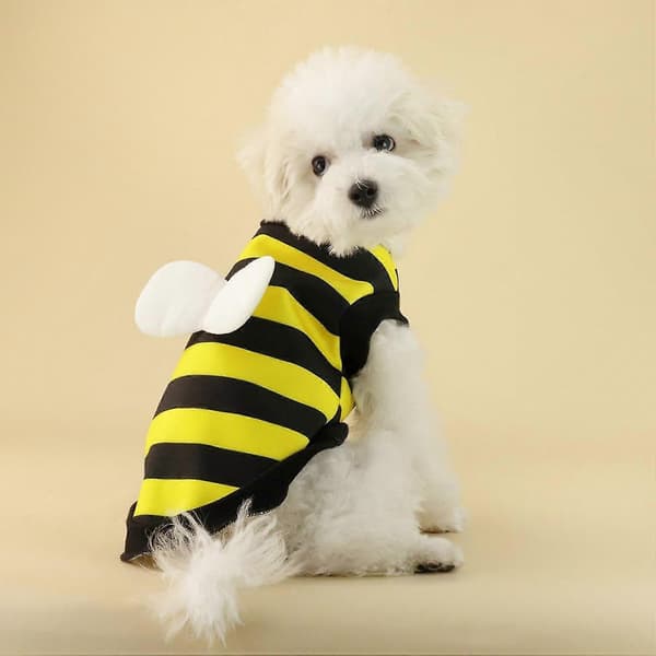 Yndig bi-tema blød to-benet pullover til hunde[HK] Yellow And Black S