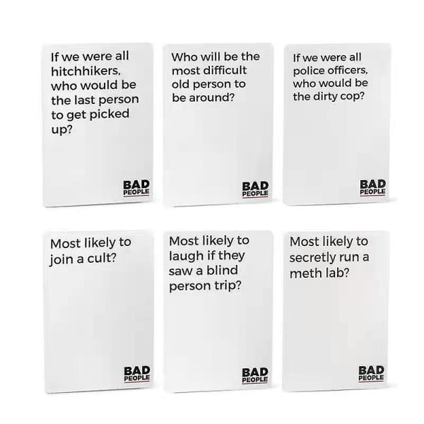 Heta säljande Bad People Party Game The Party Game Du förmodligen inte borde spela och Nsfw Expansion Pack[HK] Brutal Pack